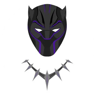 Black Panther Mask Graphic PNG Image