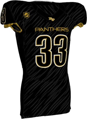 Black Panthers Football Jersey33 PNG Image