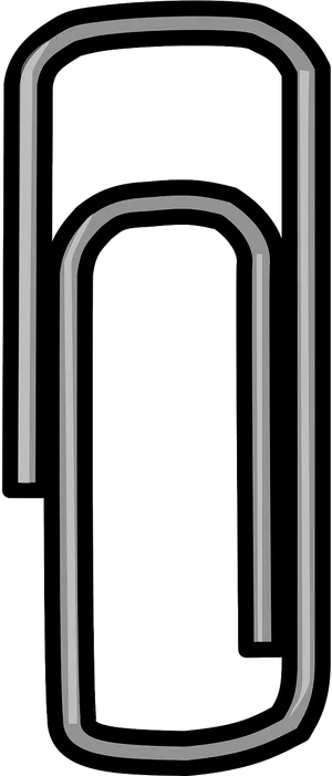 Black Paperclip Graphic PNG Image