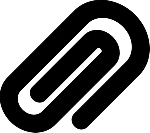 Black Paperclip Icon PNG Image