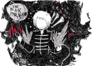 Black Parade Inspired Artwork PNG Image