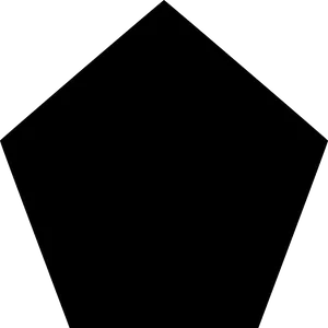 Black Pentagon Shape PNG Image