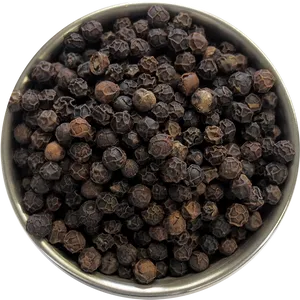 Black Peppercornsin Bowl PNG Image