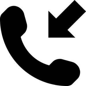 Black Phone Call Icon PNG Image