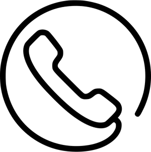 Black Phone Icon Outline PNG Image