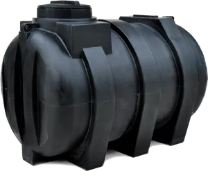 Black Plastic Water Storage Tank PNG Image