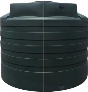 Black Plastic Water Storage Tank PNG Image