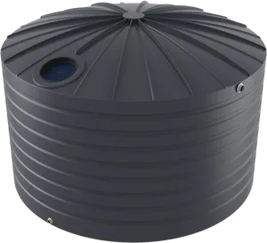 Black Plastic Water Storage Tank PNG Image