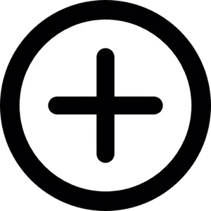 Black Plus Sign Circle Icon PNG Image