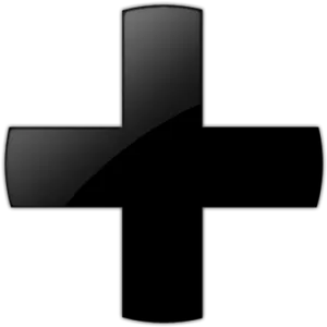 Black Plus Sign Graphic PNG Image