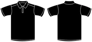 Black Polo Shirt Template PNG Image