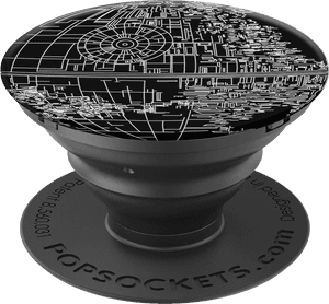 Black Pop Socketwith Graphic Design PNG image with transparent background