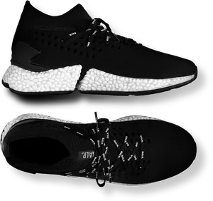 Black Puma Running Shoes PNG Image