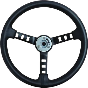 Black Racing Steering Wheel PNG Image