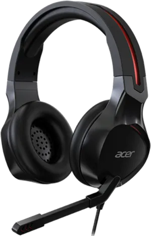 Black Red Gaming Headset Acer PNG Image