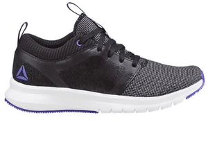 Black Reebok Sneaker Side View PNG Image