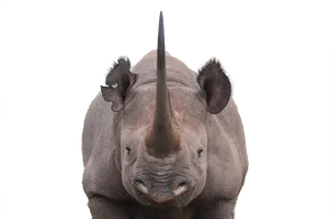 Black Rhino Portrait Namibia PNG Image