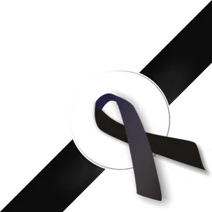 Black Ribbon Mourning Symbol PNG Image