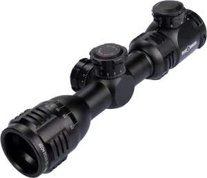 Black Rifle Scope Isolated PNG Image