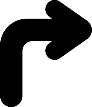 Black Right Arrow Symbol PNG image with transparent background