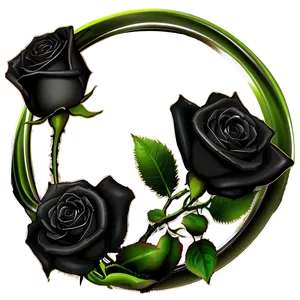 Black Roses Art Png Bty PNG Image