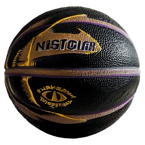 Black Rubber Basketball Png Ach45 PNG Image