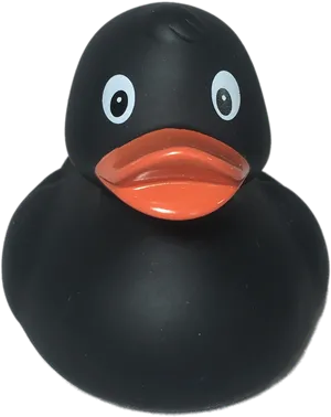 Black Rubber Duck Isolated PNG Image