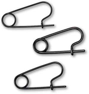 Black Safety Pins PNG Image