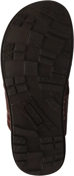 Black Sandal Sole View PNG Image