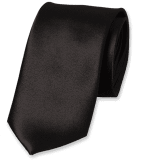 Black Polyester Satin Tie - Corbata Negro Satin, HD Png Download PNG