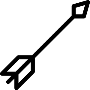 Black Screen White Arrow PNG Image