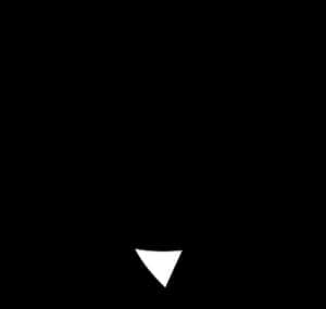 Black Screenwith White Triangle PNG image with transparent background