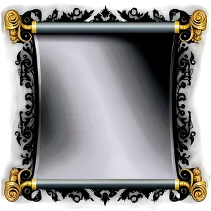 Black Scroll Banner Png Jmj47 PNG Image