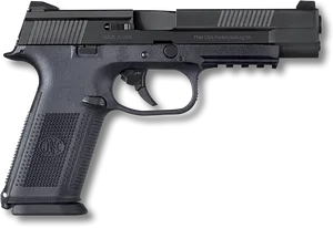 Black Semi Automatic Pistol PNG Image