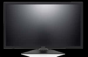 Black Sharp L C D T V PNG image with transparent background