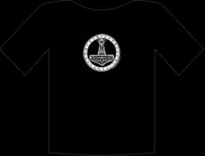 Black Shirt Graphic Design PNG image with transparent background