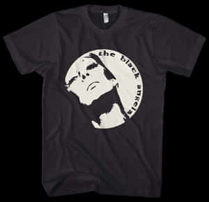 Black Shirtwith Graphic Print PNG image with transparent background