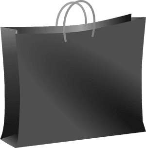 Carryout Bag, Carrier Bag, Shopping Bag, Carry-all - Black Shopping Bags Clipart, HD Png Download PNG