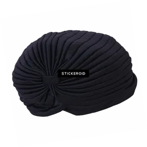 Black Sikh Turban Top View PNG Image