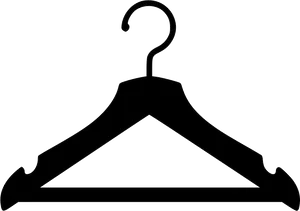 Black Silhouette Clothes Hanger PNG Image