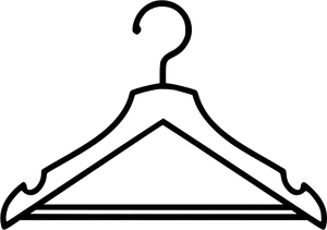 Black Silhouette Clothes Hanger PNG Image