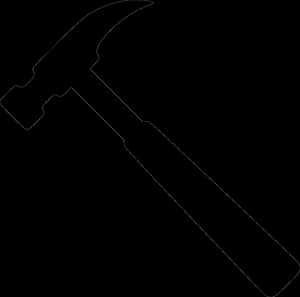 Black Silhouette Hammer Outline PNG