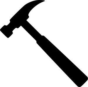 Black Silhouette Hammer Outline PNG Image