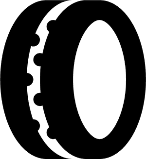 The Icon Is A Simplified Depiction Of A Car Tire - Tire Free Icon, HD Png Download PNG