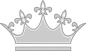 Black Silver Fleurde Lis Crown Graphic PNG Image