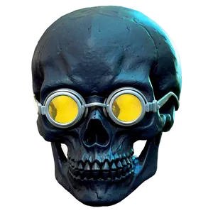 Black Skull With Goggles Png 91 PNG Image