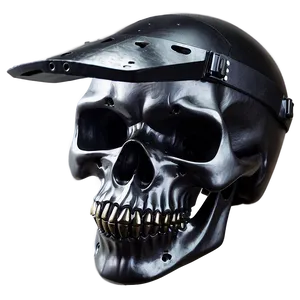 Black Skull With Helmet Png Xnm13 PNG Image