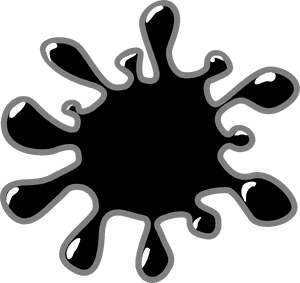 Slime Black 3 Clip Art At Vector Clip Art - Slime Clipart Black And White, HD Png Download PNG image with transparent background