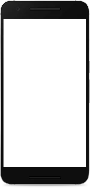 Black Smartphone Blank Screen PNG Image