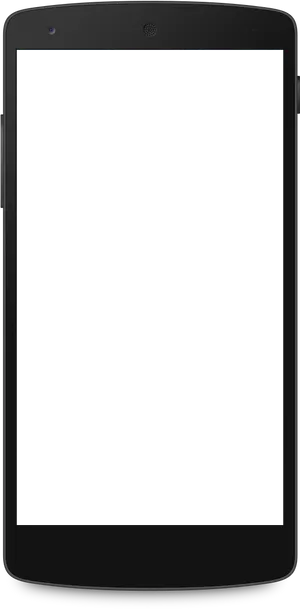 Black Smartphone Blank Screen PNG Image